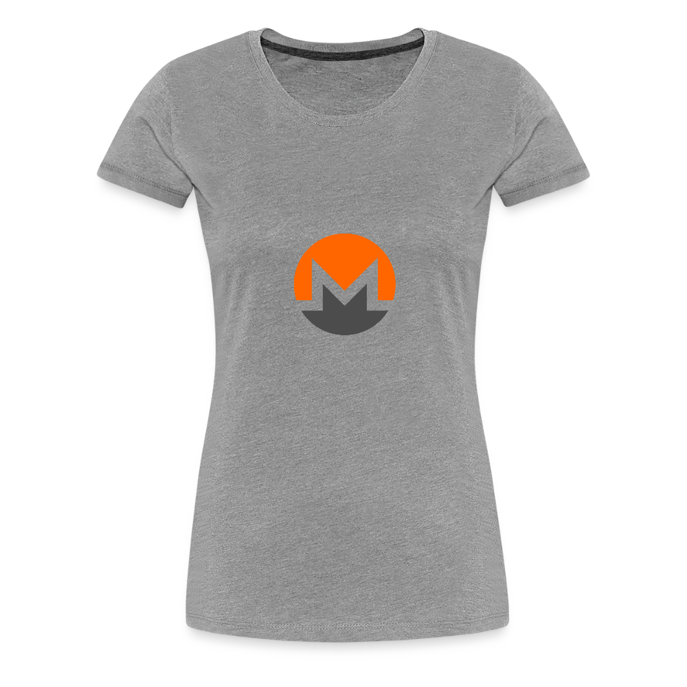 Monero Logo (Women’s Premium T-Shirt) - heather gray