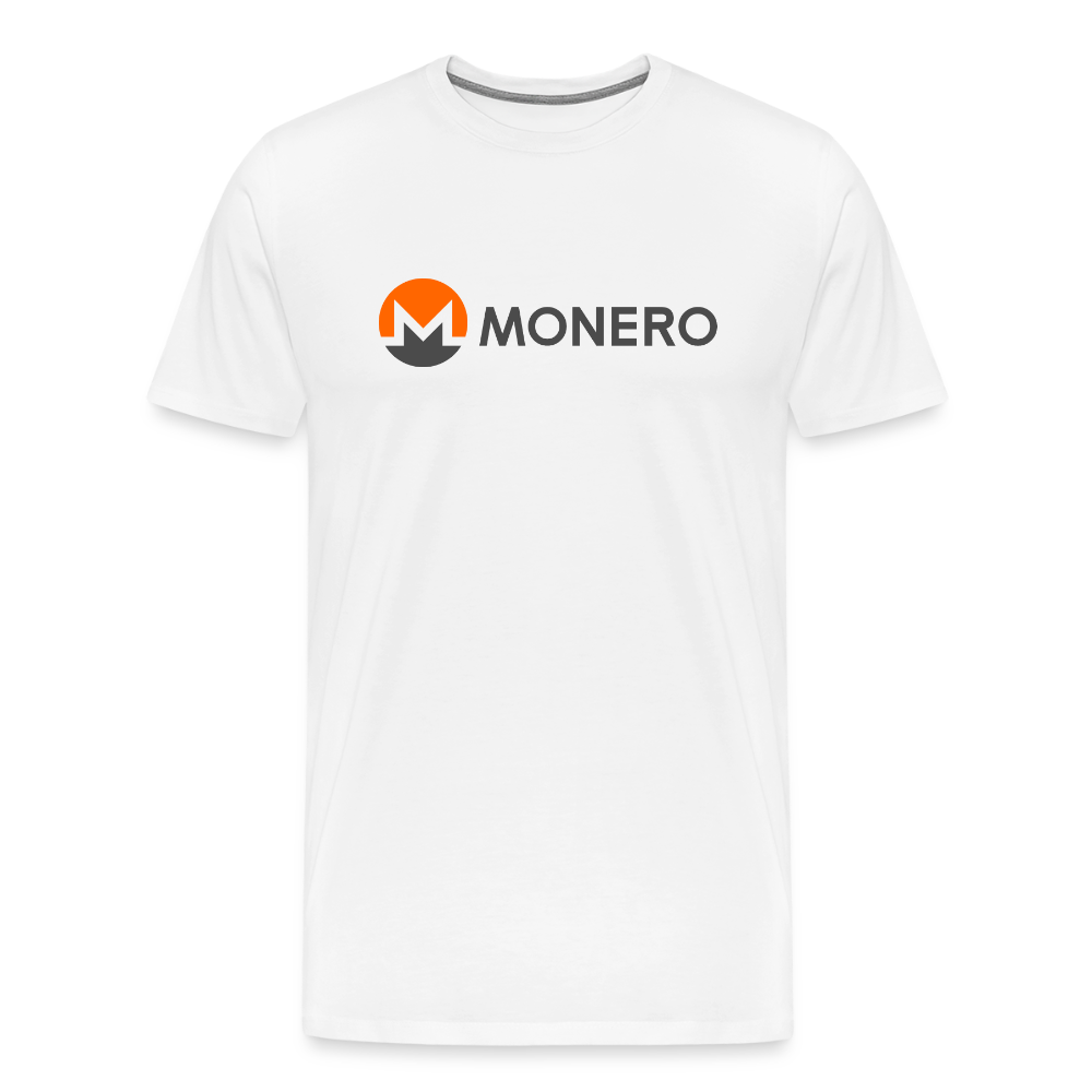 Monero Logo - Full (Men's Premium T-Shirt) - white