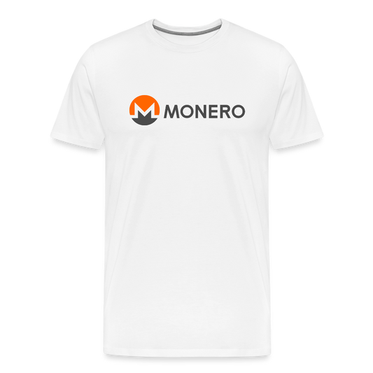 Monero Logo - Full (Men's Premium T-Shirt) - white