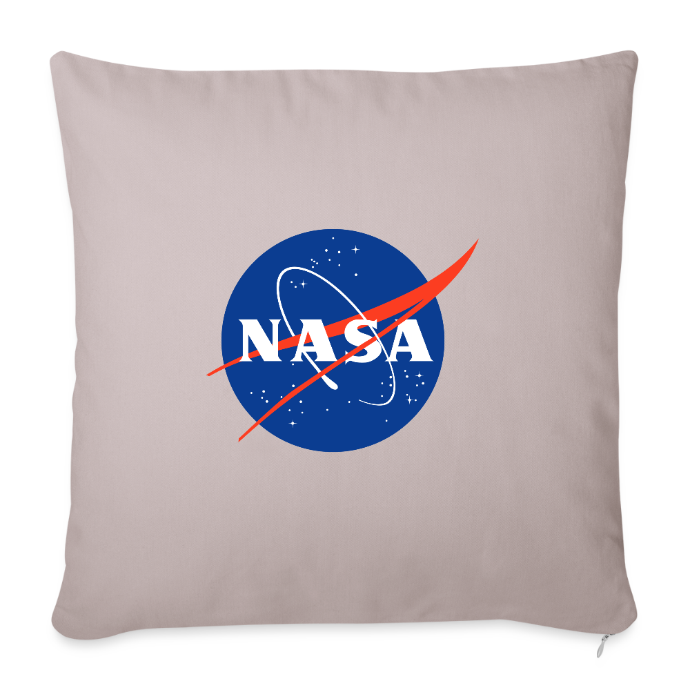 NASA Logo (Throw Pillow Cover 18” x 18”) - light taupe
