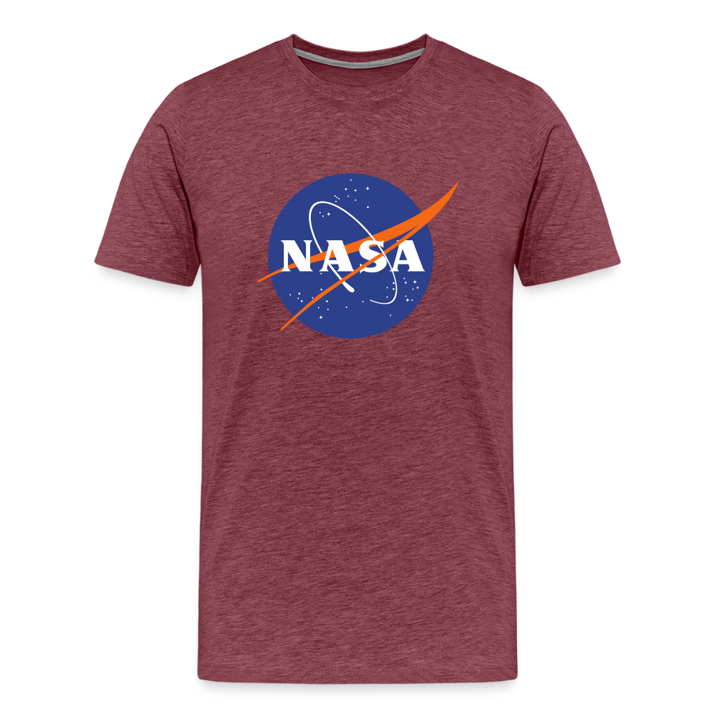 NASA Logo (Men's Premium T-Shirt) - heather burgundy