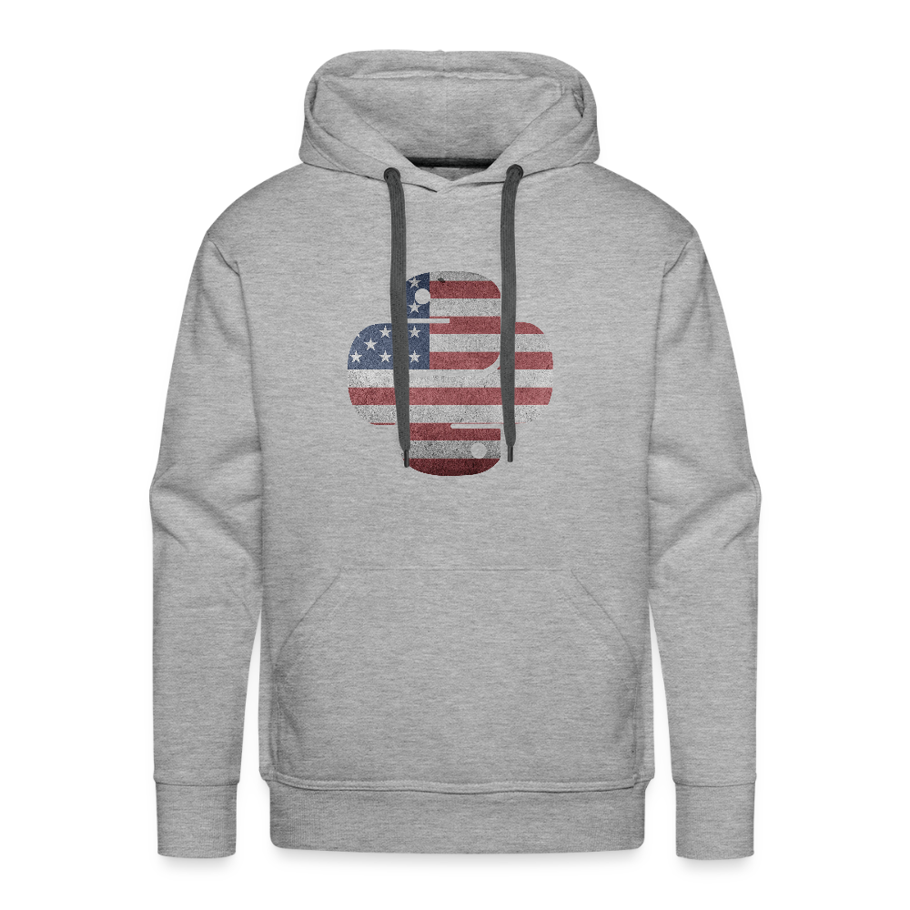 Python Logo - USA (Men's Premium Hoodie) - heather grey