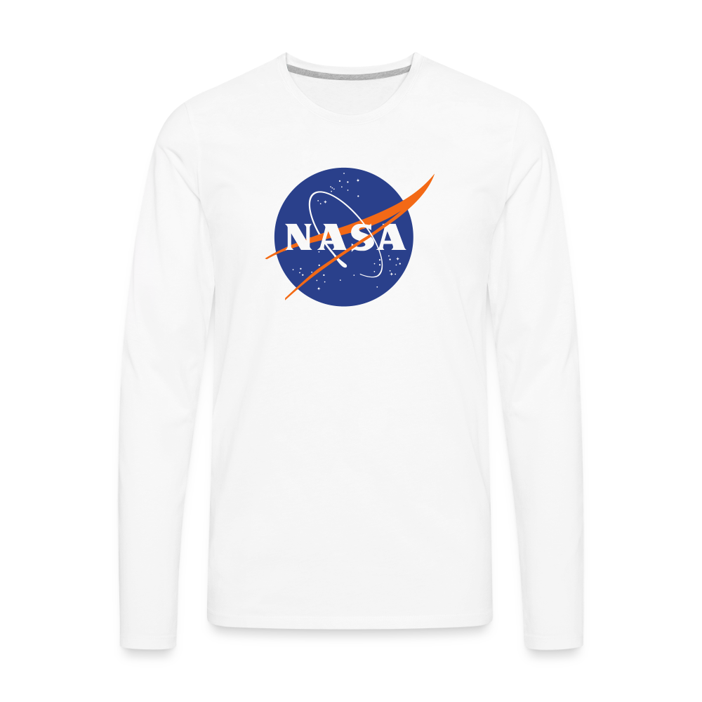 NASA Logo (Men's Premium Long Sleeve T-Shirt) - white