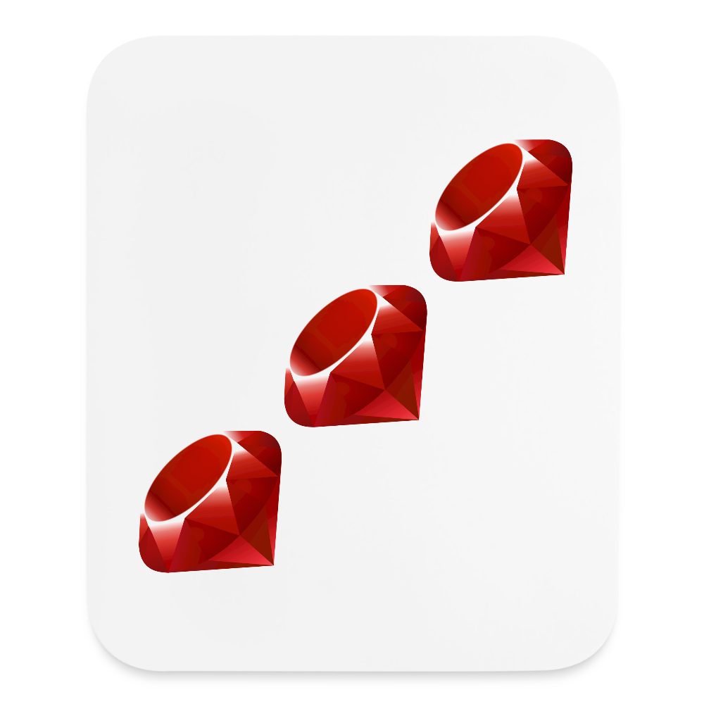 Ruby Logo (Mouse pad Vertical) - white