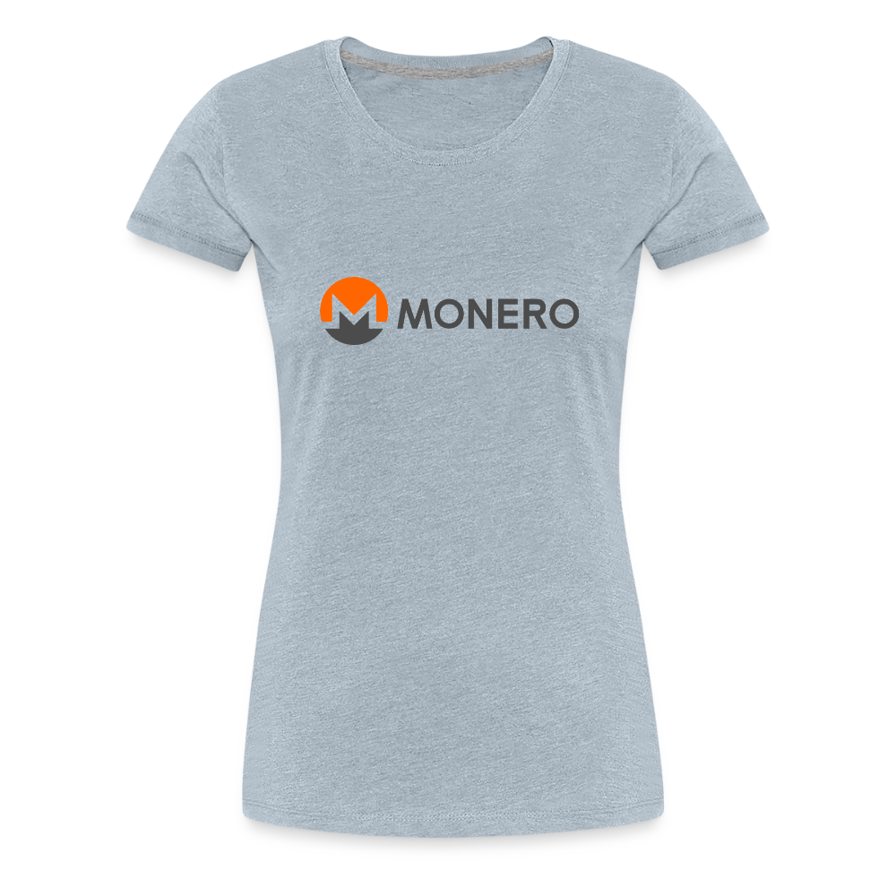 Monero Logo - Full (Women’s Premium T-Shirt) - heather ice blue