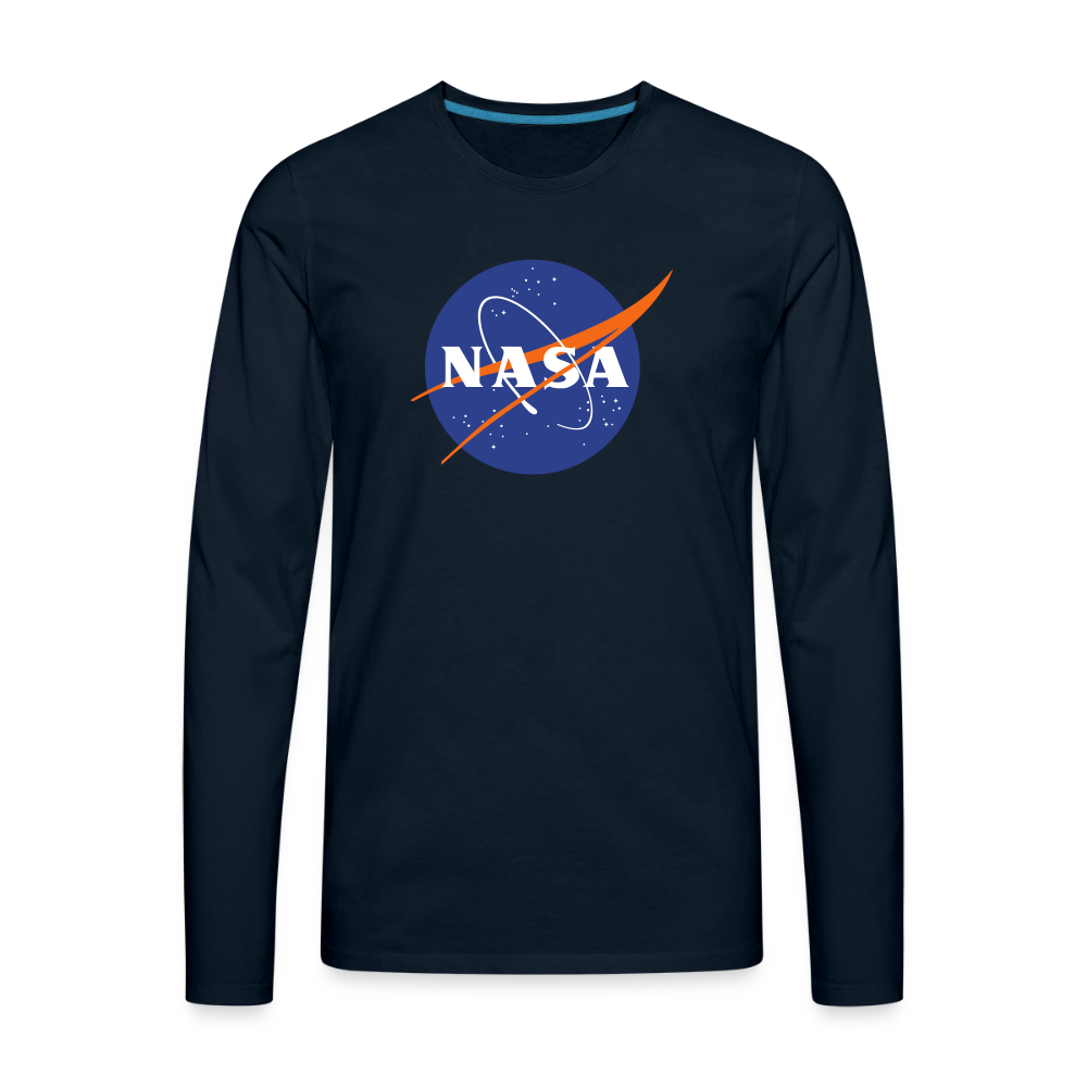 NASA Logo (Men's Premium Long Sleeve T-Shirt) - deep navy