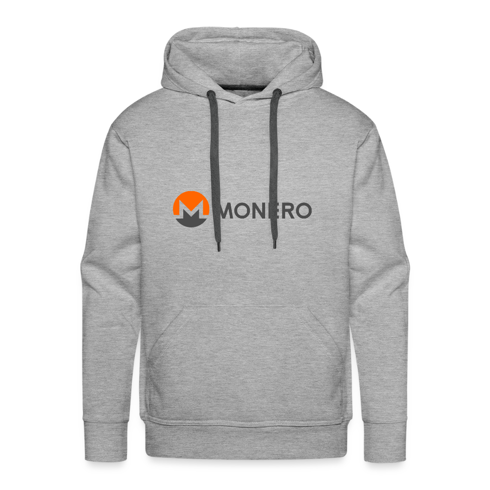 Monero Logo - Full (Men’s Premium Hoodie) - heather grey