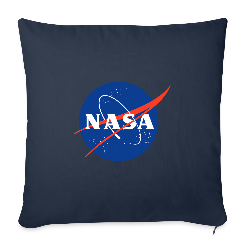 NASA Logo (Throw Pillow Cover 18” x 18”) - navy