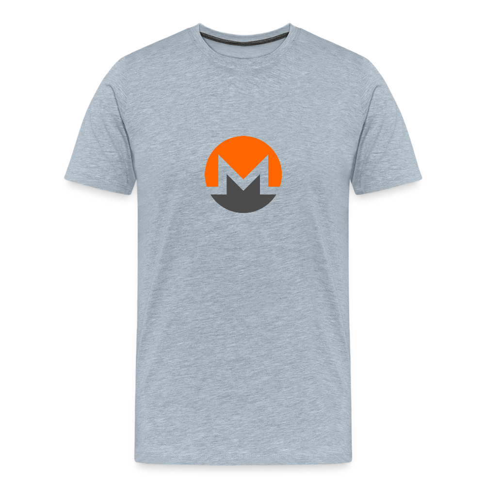 Monero Logo (Men's Premium T-Shirt) - heather ice blue
