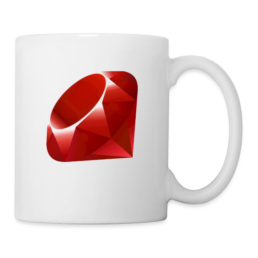Ruby Logo (Coffee/Tea Mug) - white