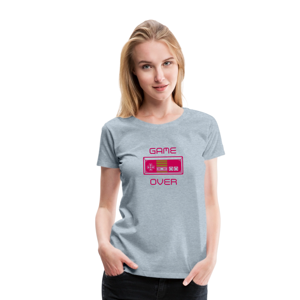 Game Over (Women’s Premium T-Shirt) - heather ice blue