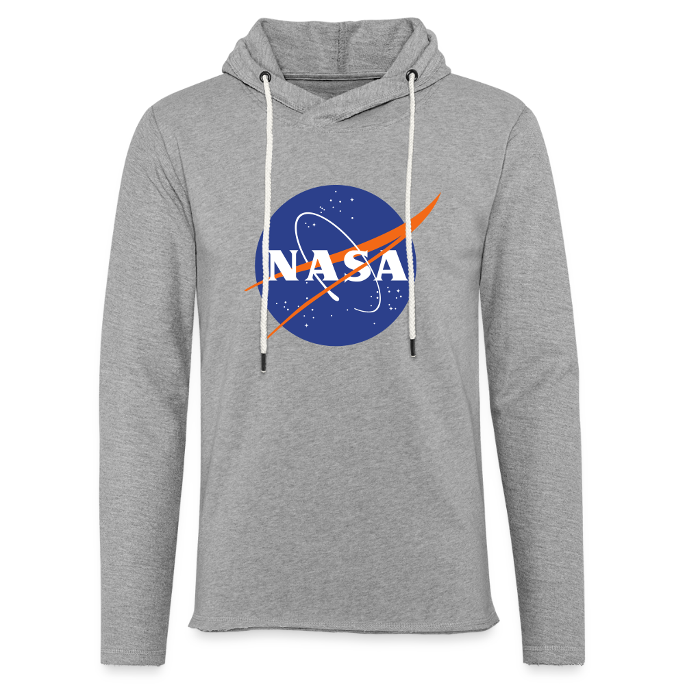 NASA Logo (Unisex Lightweight Terry Hoodie) - heather gray