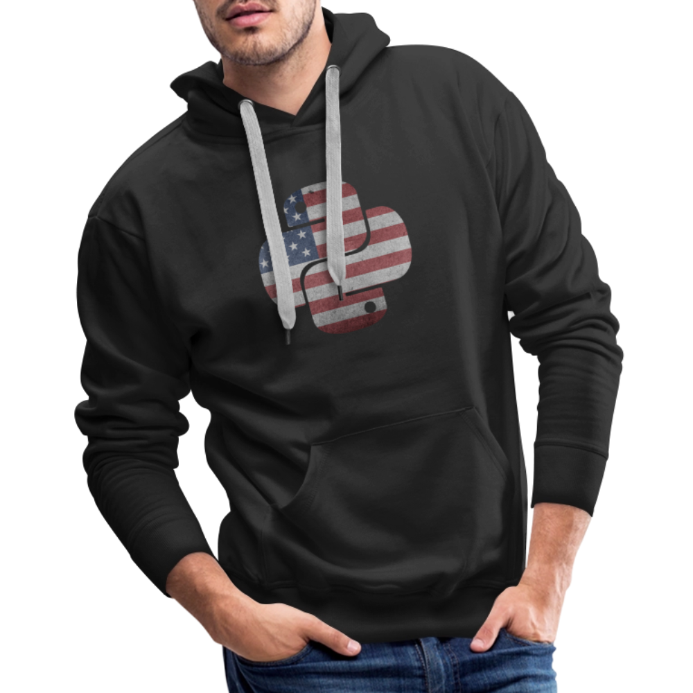 Python Logo - USA (Men's Premium Hoodie) - black