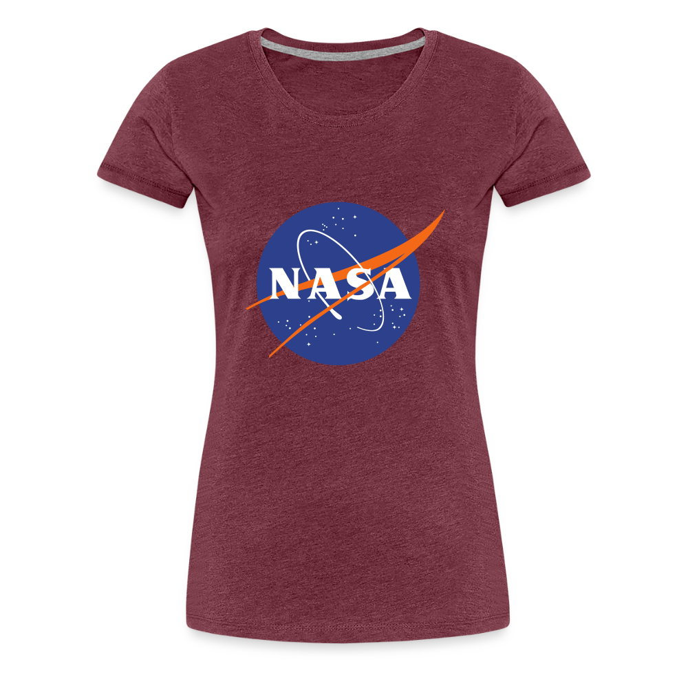 NASA Logo (Women’s Premium T-Shirt) - heather burgundy