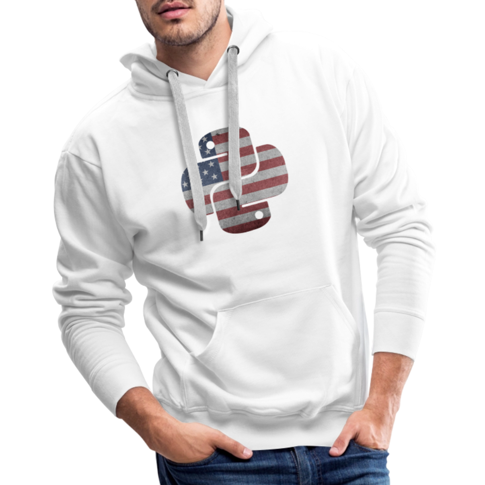 Python Logo - USA (Men's Premium Hoodie) - white