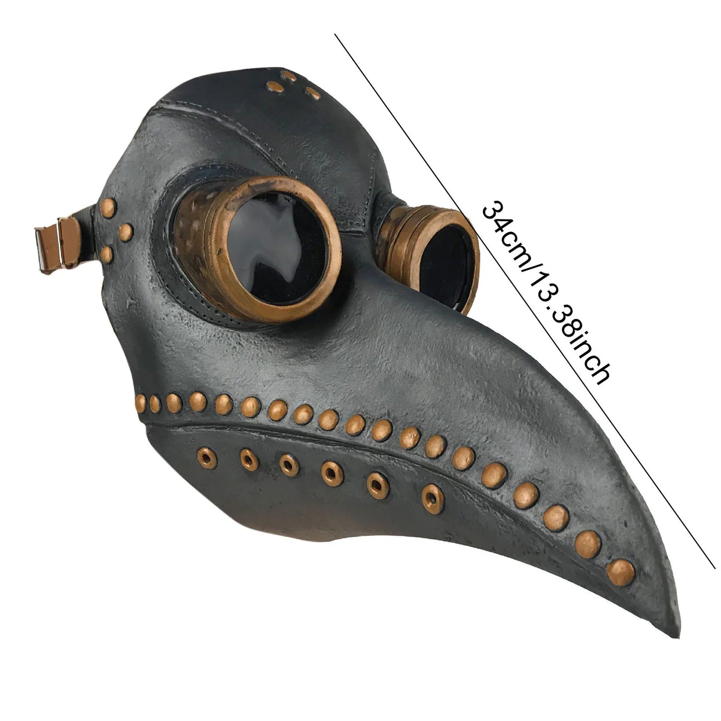 Plague Doctor Mask Leather In Black Beak Mask Plague Doctor Halloween Mask Steampunk Birds Cosplay Doctour Party Props De Peste