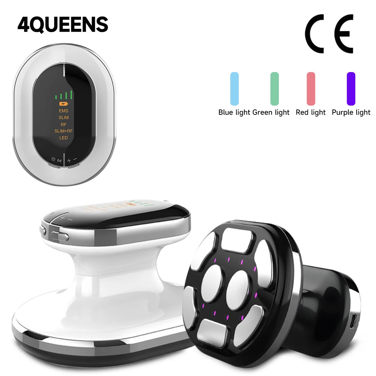 EMS & RF Radio Frequency Body Slimming Machine Fat Burner Slim Shaping Device LED Light Therapy Lose Weight Cellulite Massager