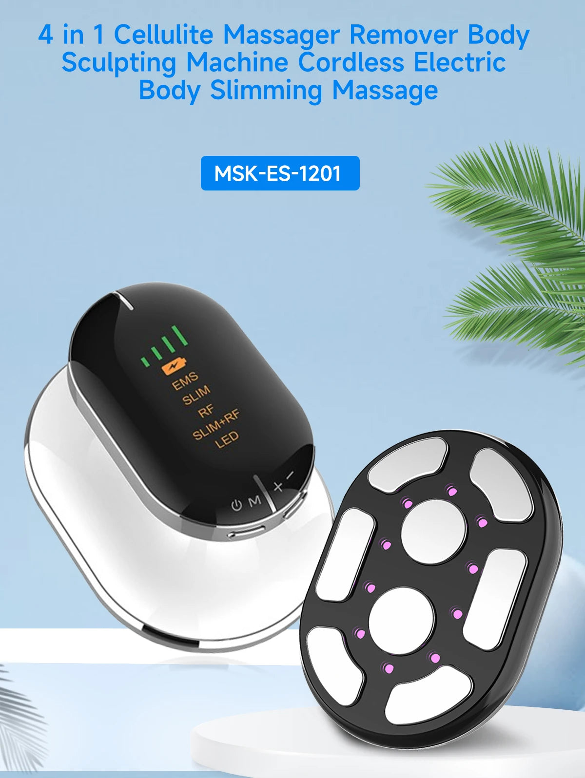 EMS & RF Radio Frequency Body Slimming Machine Fat Burner Slim Shaping Device LED Light Therapy Lose Weight Cellulite Massager