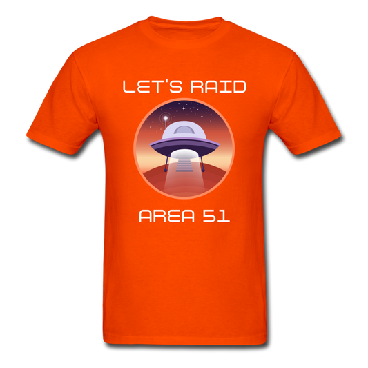 Let's Raid Area 51 (Men's T-Shirt) - orange