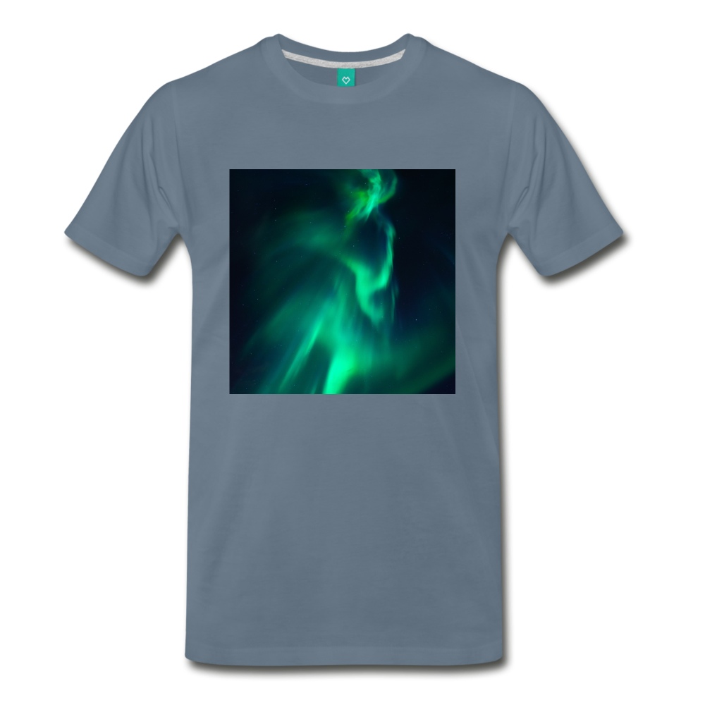 Northern Lights (Men's Premium T-Shirt) - steel blue