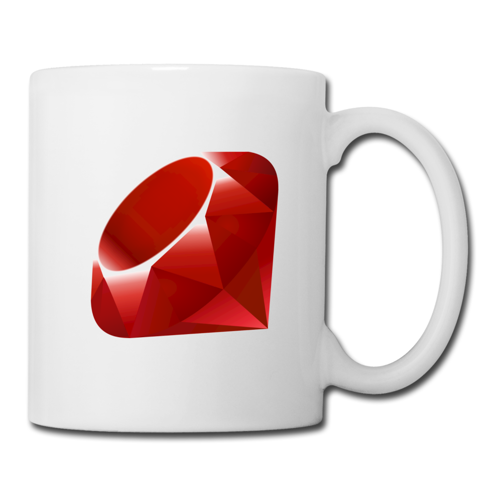 Ruby Logo (Coffee/Tea Mug) - white