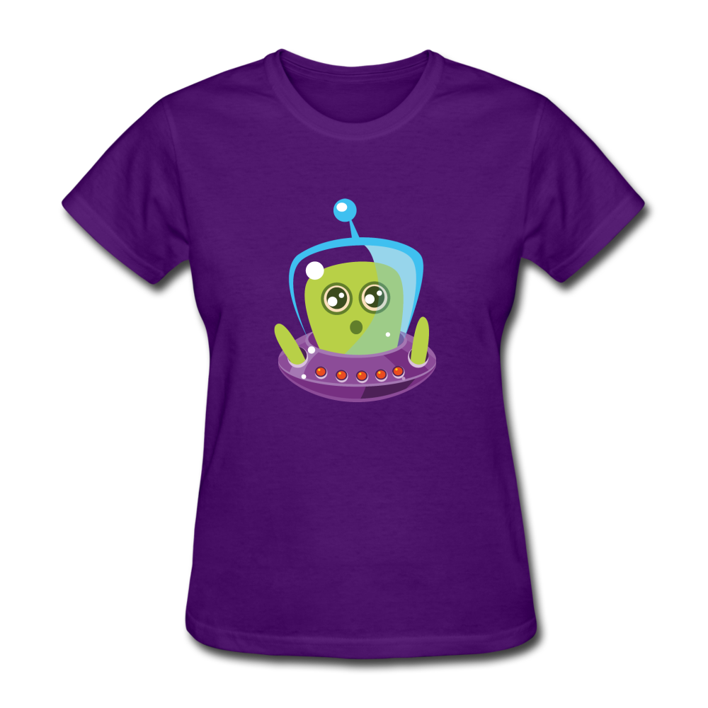 Cute Alien (Women's T-Shirt) - purple