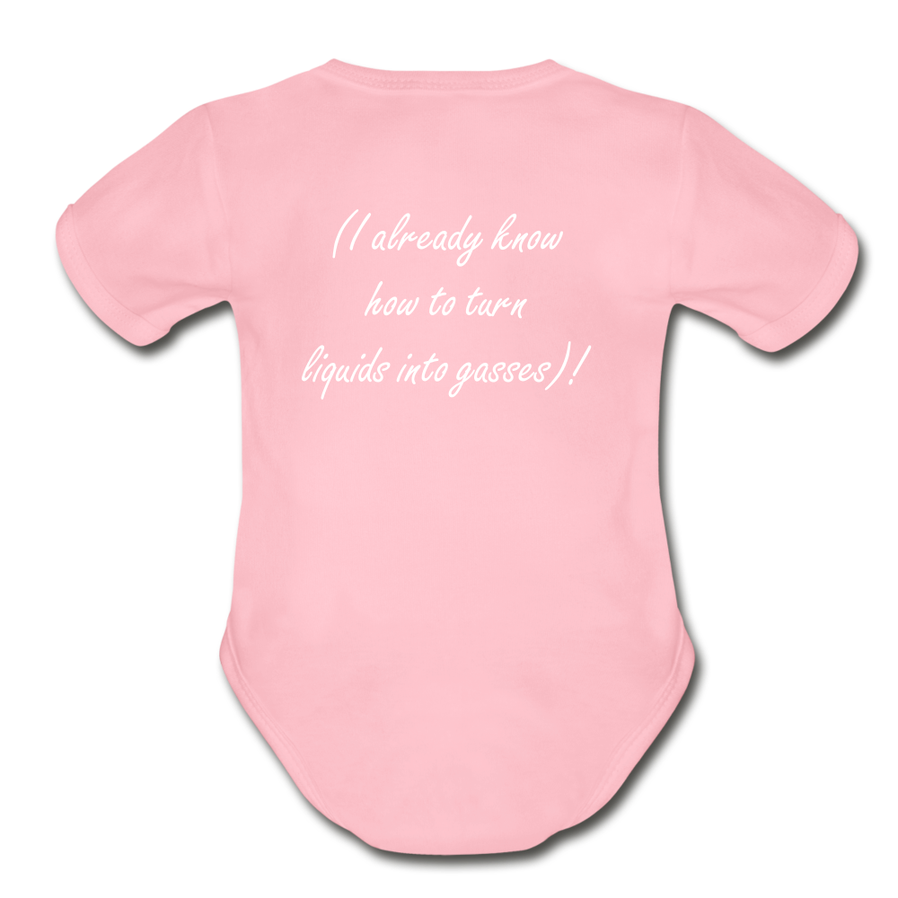 Future Scientist (Organic Short Sleeve Baby Bodysuit) - light pink