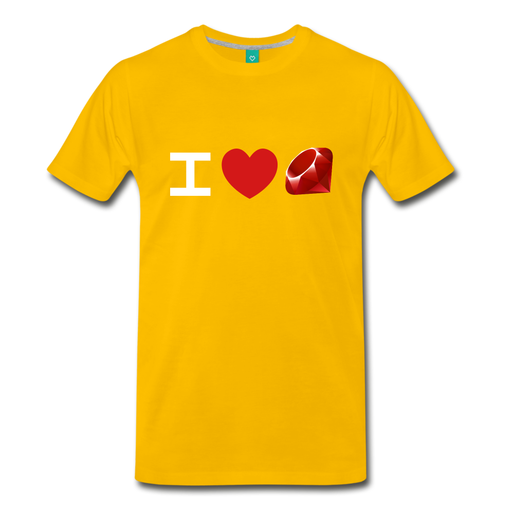 Ruby Logo (Men's Premium T-Shirt) - sun yellow