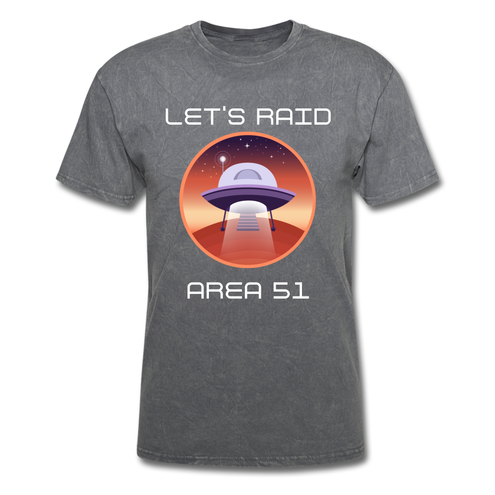 Let's Raid Area 51 (Men's T-Shirt) - mineral charcoal gray