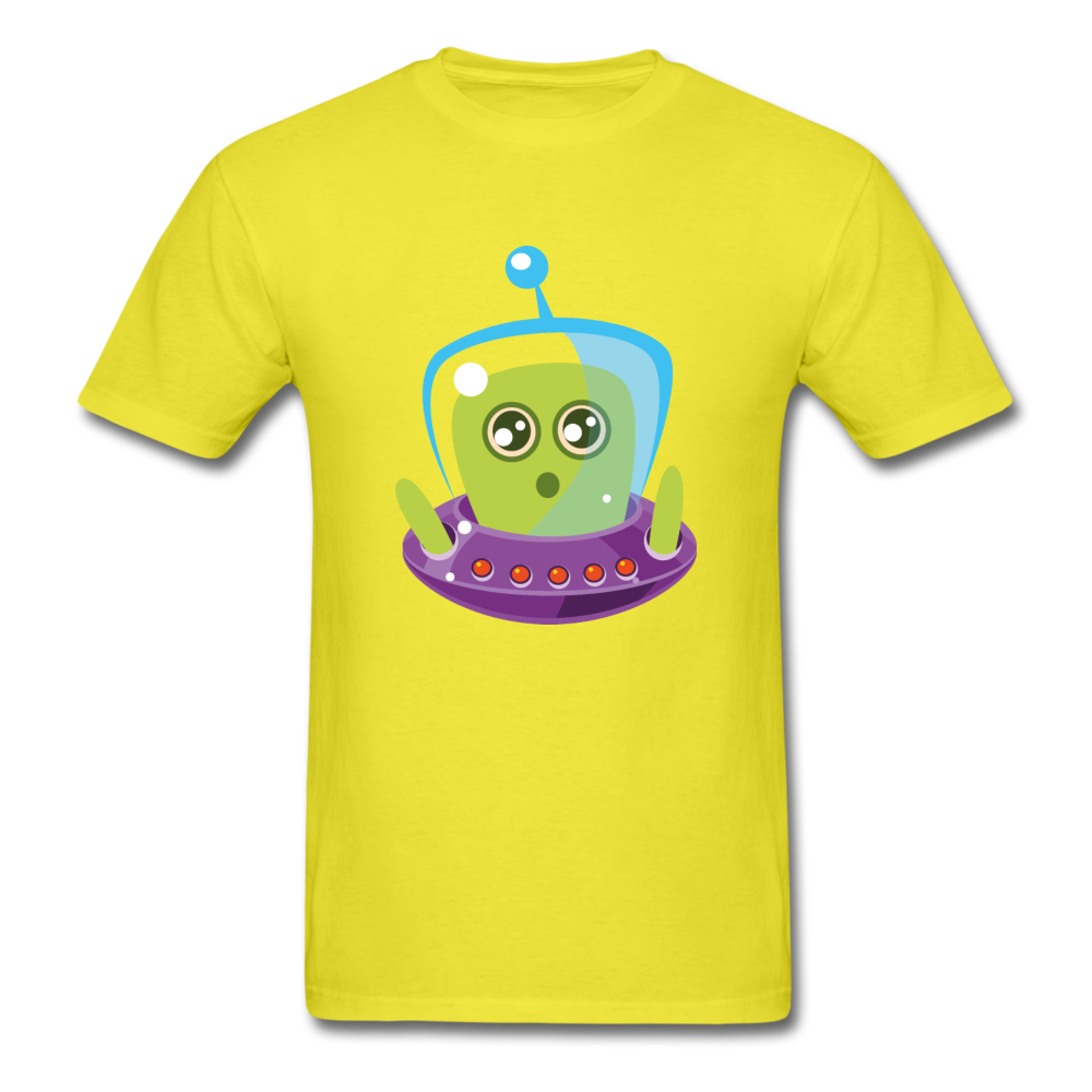 Cute Alien (Men's T-Shirt) - yellow