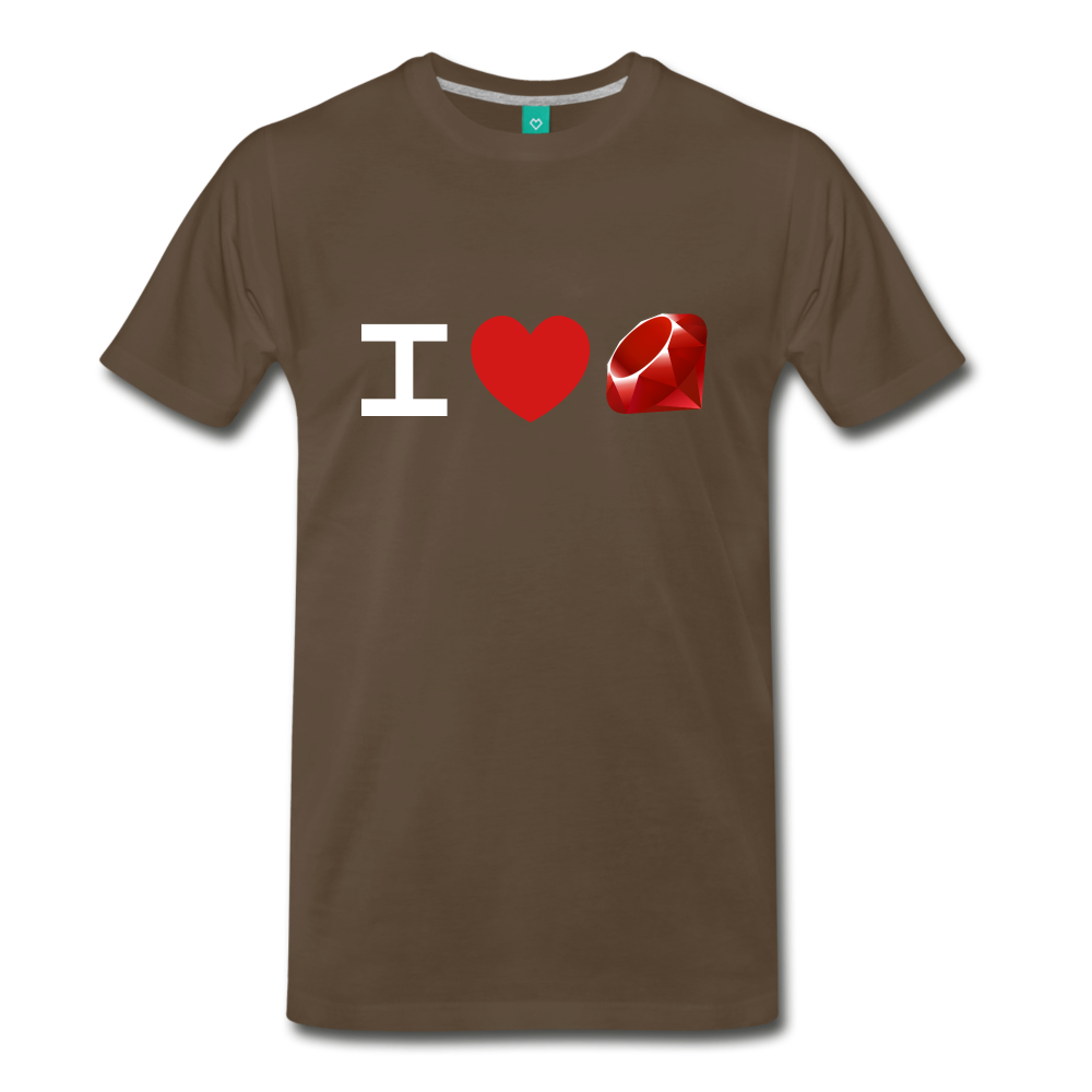 Ruby Logo (Men's Premium T-Shirt) - noble brown