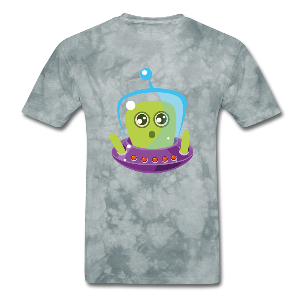 Cute Alien (Men's T-Shirt) - grey tie dye