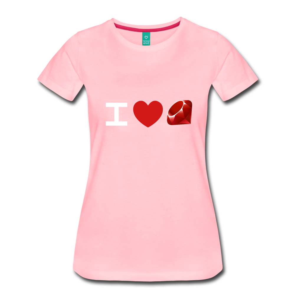 I Heart Ruby (Women’s Premium T-Shirt) - pink