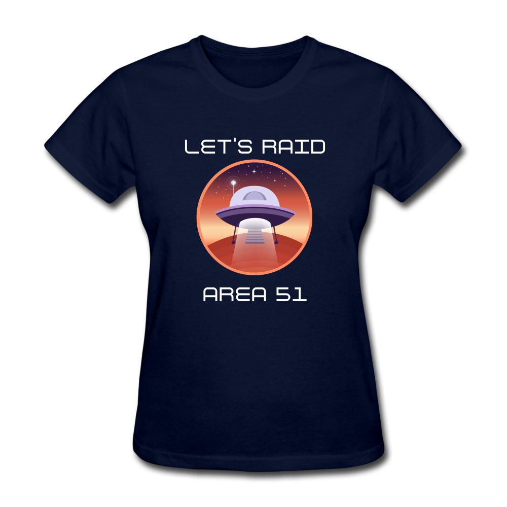 Let's Raid Area 51 (Women's T-Shirt) - navy