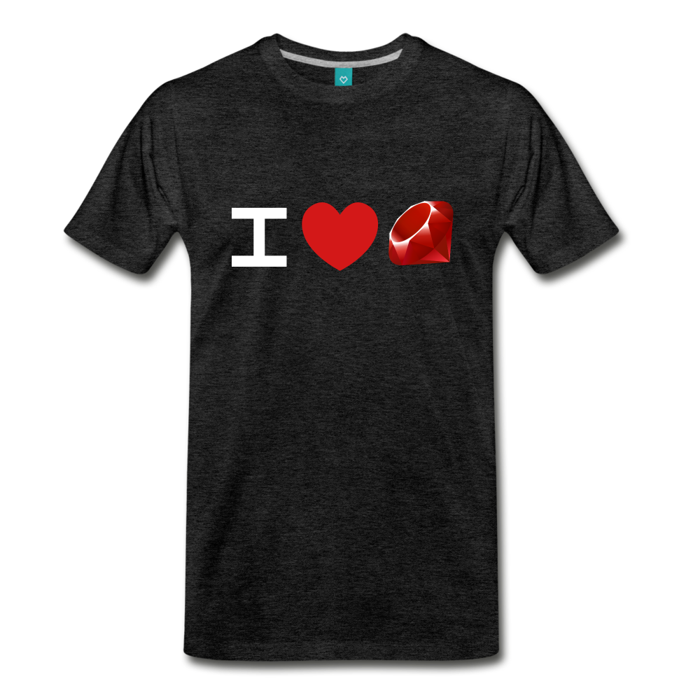 Ruby Logo (Men's Premium T-Shirt) - charcoal gray