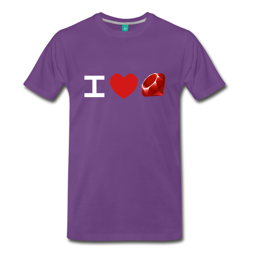 Ruby Logo (Men's Premium T-Shirt) - purple