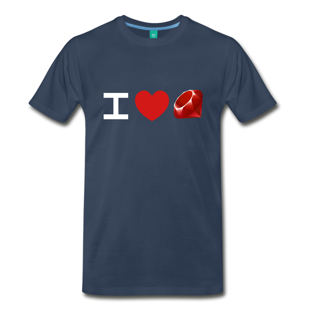 Ruby Logo (Men's Premium T-Shirt) - navy