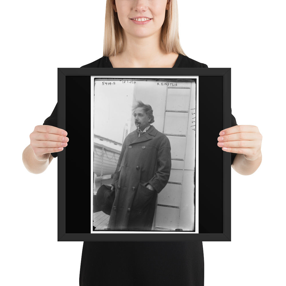 Einstein Aboard a Ship (Poster - Matte Framed)