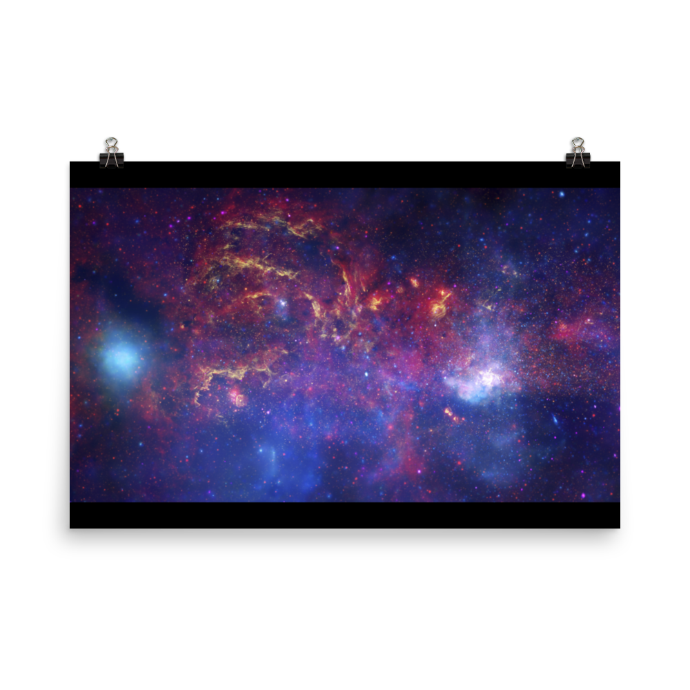 Milky Way Center - 3 Views (Poster - Paper Matte)