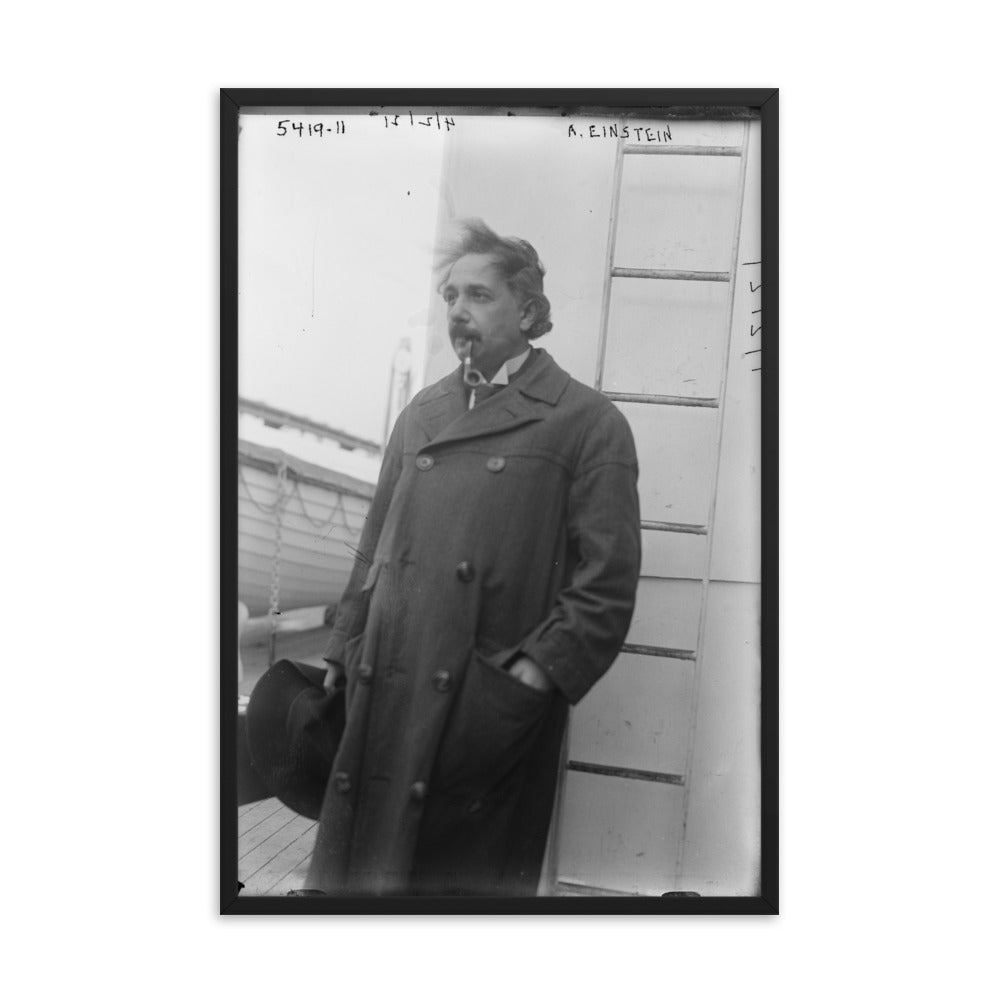 Einstein Aboard a Ship (Poster - Photo Paper Framed)