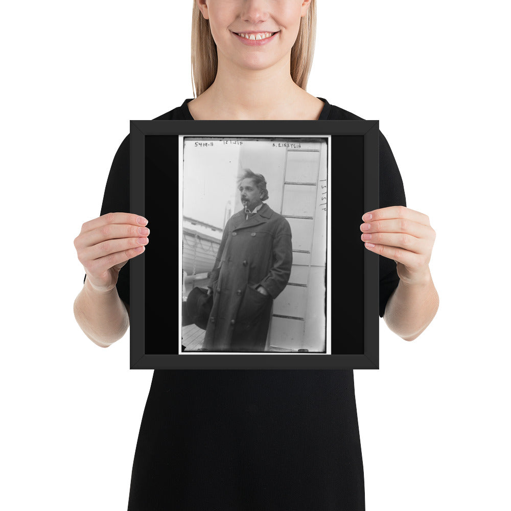 Einstein Aboard a Ship (Poster - Matte Framed)