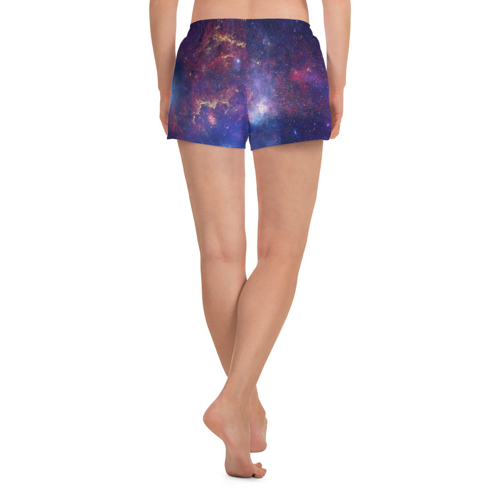 Milky Way Center - 3 Views (Women's Athletic Short Shorts)