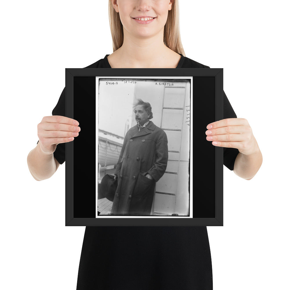 Einstein Aboard a Ship (Poster - Matte Framed)