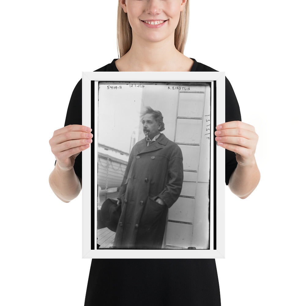 Einstein Aboard a Ship (Poster - Matte Framed)