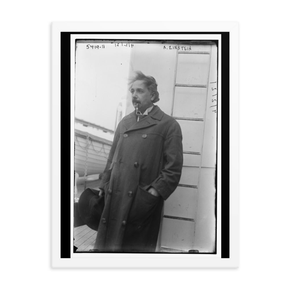 Einstein Aboard a Ship (Poster - Photo Paper Framed)