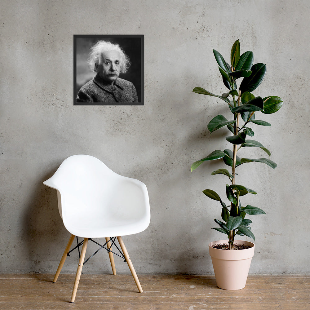 Einstein Portrait (Poster - Photo Paper Framed)
