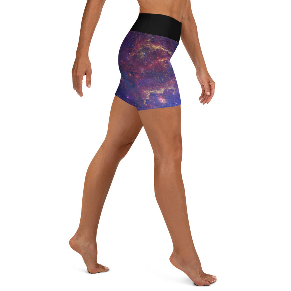 Milky Way Center - 3 Views (Women's Yoga Shorts)