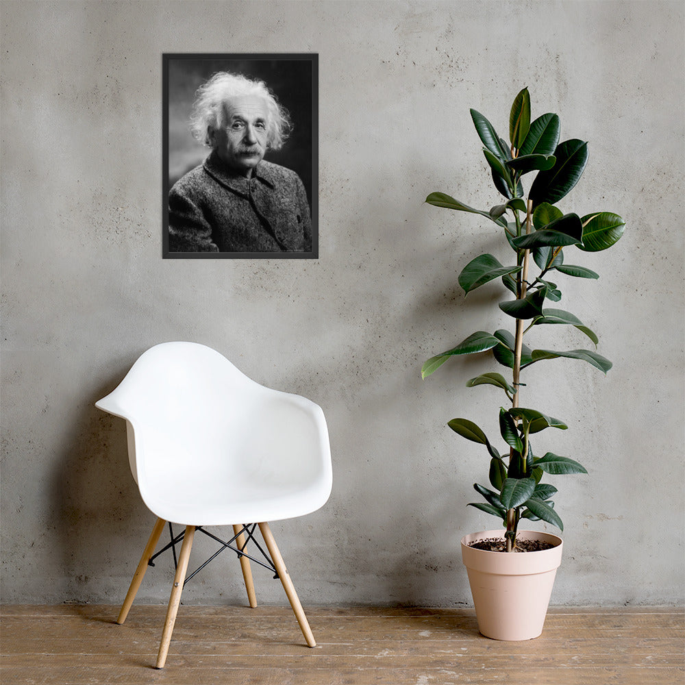 Einstein Portrait (Poster - Photo Paper Framed)