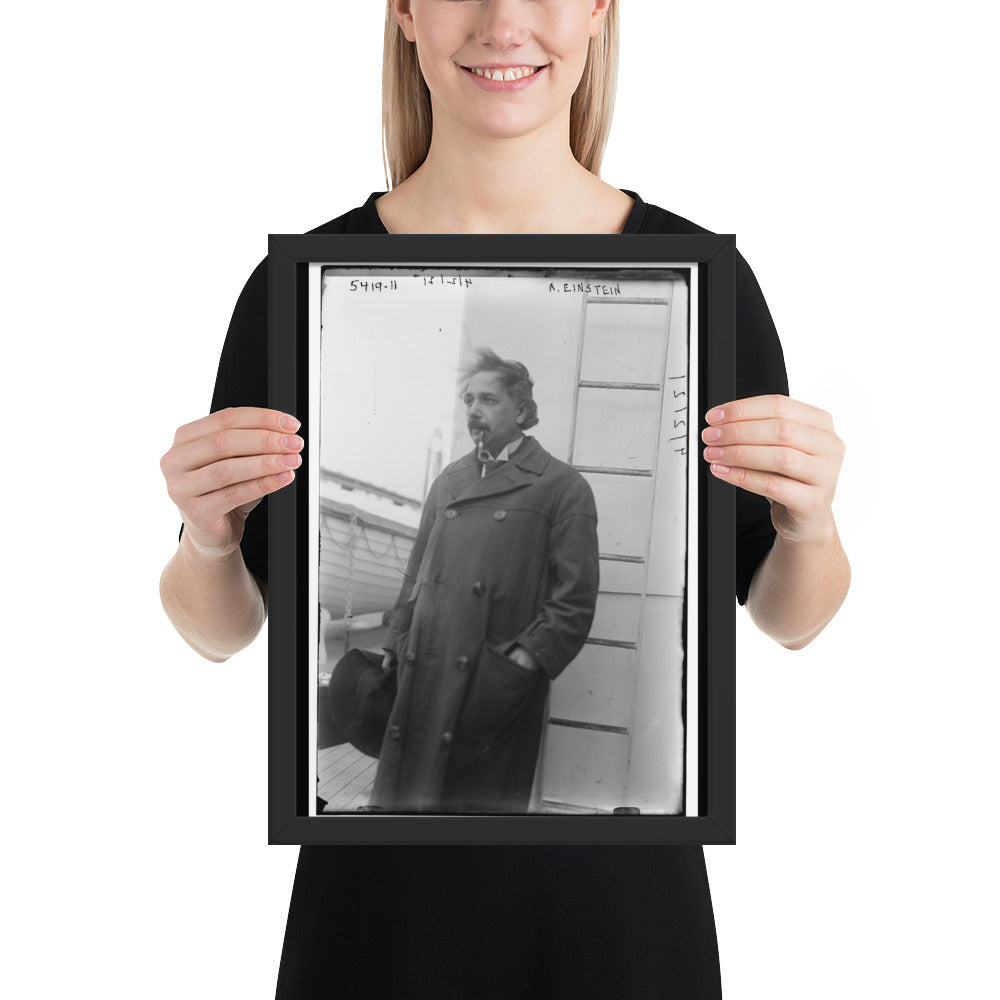 Einstein Aboard a Ship (Poster - Matte Framed)