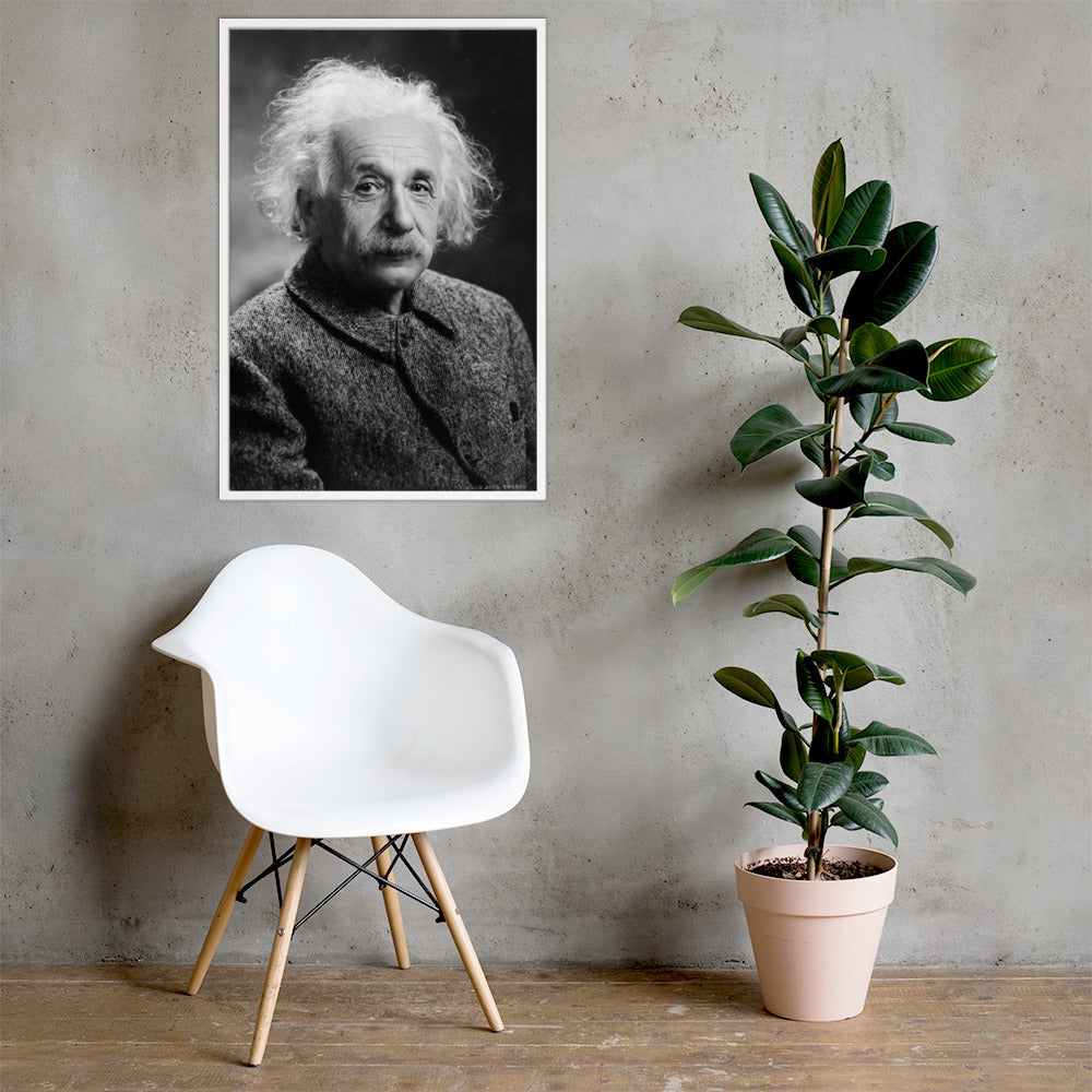 Einstein Portrait (Poster - Photo Paper Framed)